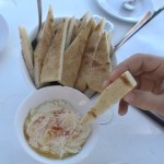Hummus and pizza bread at Wah Wah Bar
